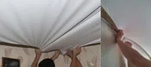 Процес установки натяжної стелі, Пластикові вікна в Тольятті, компанія Експерт процес