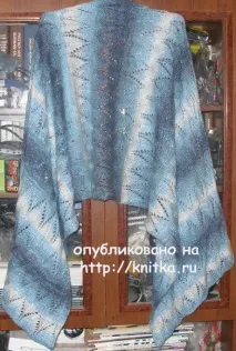 Схема палантину спицями шаль ажурна та з мохера з описом, фото та відео спицями