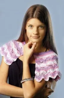 Схема палантину спицями шаль ажурна та з мохера з описом, фото та відео шаль