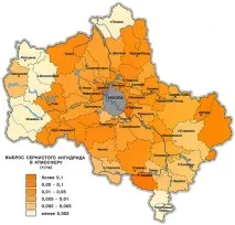 Шкідливі заводи Підмосков’я, забруднення повітря та води повітря