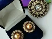 Майстер клас. Кільце з кристалами та перлами Swarovski в сутажній техніці. майстер