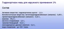 Гідрокортизонова мазь від зморшок відгуки, склад, інструкція, фото склад