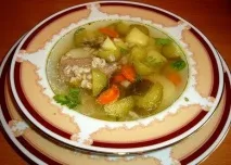 Розсольник з перловкою та яловичиною розсольник