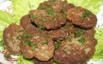 Печінкові оладки з рисом білий