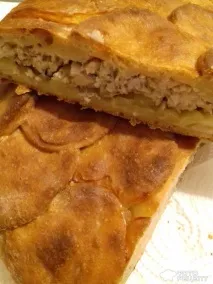 Рецепт Рибник,з начинкою з картоплі та чира у формі рибки) рецепт