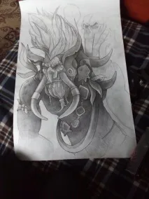 Малюнок троля із всесвіту Warcraft warcraft