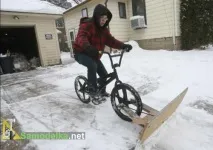 Саморобний снігоприбиральник з велосипеда – втілення мрії саморобний