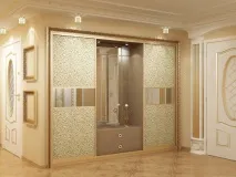 Шафи купе зі шкірою, меблі з декоративним оздобленням зі шкіри! купе