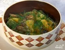 Тушкована картопля з печерицями - покроковий рецепт з фото на покроковий