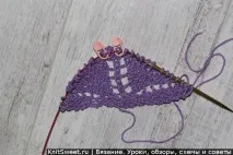 Бактус спицями, В’язання виворітних