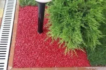 Кольоровий декоративний щебінь у ландшафтному дизайні ландшафтному