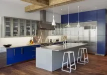 Сині меблі на кухні, Домфронт сині