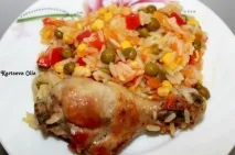 Курка з рисом та овочами по-каталонськи, Легкі рецепти рисом