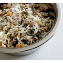 Натуральна їжа для собак рецепт курка та рис собак