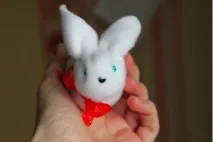 Новорічні іграшки маленькі кролики кролики
