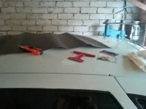 Обтяжка - стійок - матовою плівкою стійок