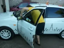 Обтяжка - стійок - матовою плівкою обтяжка