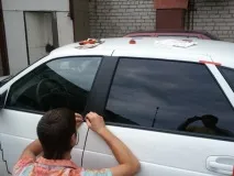 Обтяжка - стійок - матовою плівкою стійок