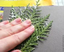 Листівка на Новий рік із природним штампом із підручних матеріалів – Ярмарок Майстрів природним