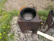 Печі під казан своїми руками із металу казана