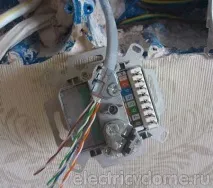 Підключення розетки RJ 45 розетки