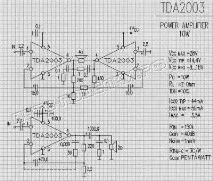 Простий підсилювач для сабвуфера на TDA2003. підсилювач