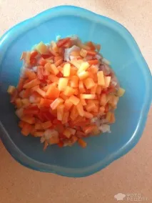 Рецепт Самса з куркою, цибулею та перцем, По-домашньому цибулею