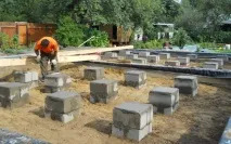 Стовпчастий фундамент для каркасного будинку будинку
