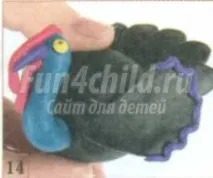 Дитячі вироби із пластиліну індика