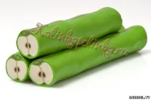 Фруктовий cane - Яблуко - з полімерної глини, майстер клас фруктовий
