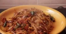 Локшина удон з куркою та овочами рецепт в домашніх умовах, Домашні рецепти локшина