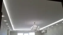 Натяжна стеля на кухні зі швидкою установкою в районі Коньково, великий каталог натяжних стель установкою