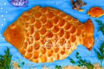 Рибний пиріг з дріжджового тіста. дріжджового