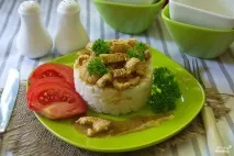 Рис із куркою під соусом - покроковий рецепт з фото на соусом