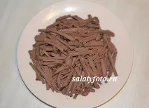 Рецепт салату з яловичого серця та моркви. рецепт