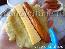 Картопляні палички з сиром та ковбасою сиром