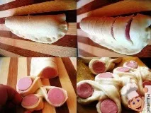 Сосиска у тесті Гусениця тесті
