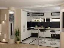 Висота стійки на кухні комфортні габарити фото приклади габарити