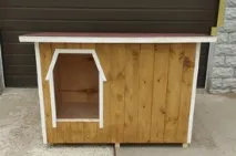 Будка для собаки warm booth утеплена обробка вагонкою warm