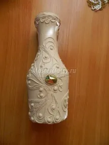 Декор пляшки лляним шнуром шнуром