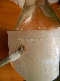 Декор пляшки лляним шнуром шнуром