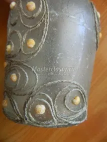 Декор пляшки лляним шнуром пляшки