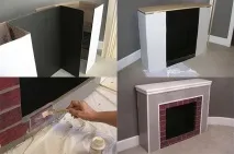 Камін із коробоккартонний своїми руками, новорічний декор ка зробити, майстер-клас та фото камін
