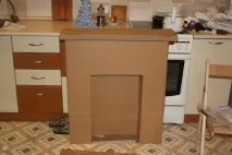 Камін із коробоккартонний своїми руками, новорічний декор ка зробити, майстер-клас та фото камін