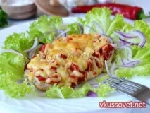 Курячі відбивні з овочами під сиром, покроковий курячі