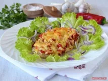 Курячі відбивні з овочами під сиром, покроковий відбивні