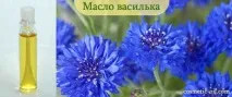 Олія волошка застосування та властивості, відгуки олія