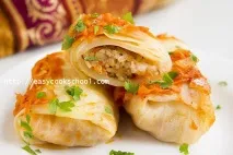 Пісні голубці з рисом та грибами рецепт з фото, Легкі рецепти грибами
