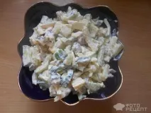 Рецепт Салат Морепродукти, Асорті з морепродуктів зі свіжим огірком морепродуктів