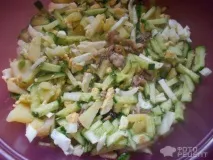 Рецепт Салат Морепродукти, Асорті з морепродуктів зі свіжим огірком рецепт